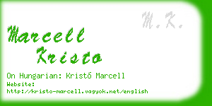 marcell kristo business card